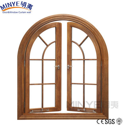 Arch Top Design Puerta de cristal a prueba de viento con acabado recubierto de polvo en estilo rústico