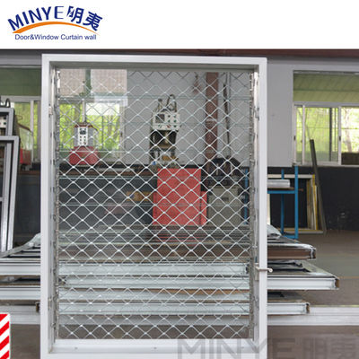 Ventana de alfombra de aluminio con malla robadora personalizable y patrón de apertura horizontal