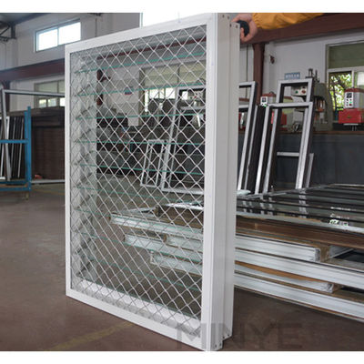 Ventana de alfombra de aluminio con malla robadora personalizable y patrón de apertura horizontal