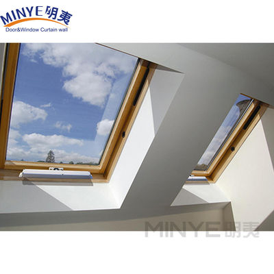 Ventana de techo de aluminio de estilo francés impermeable con claraboya eléctrica Velux