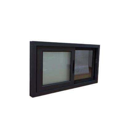 Ventanas corredizas de vidrio templado Ventana de vidrio a prueba de balas marrón para requisitos de villas