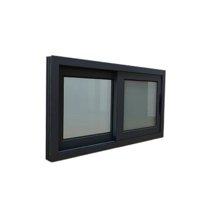 Ventanas corredizas de vidrio templado Ventana de vidrio a prueba de balas marrón para requisitos de villas