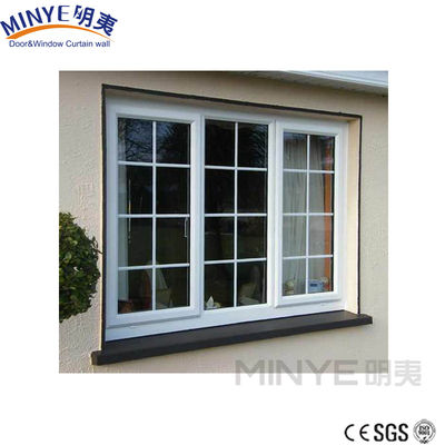 Colores personalizados de estilo abierto de color de madera de aluminio diseño de parrillas de ventana para estilo deslizante