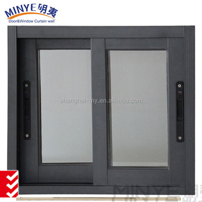 Ventana francesa de aluminio duradero con apertura deslizante y acabado recubrido de polvo liso