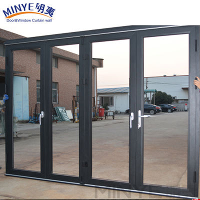 Puerta plegable de interior de vidrio corredera moderna para casas de campo