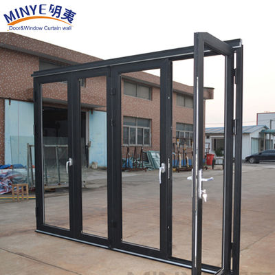 Puerta plegable de interior de vidrio corredera moderna para casas de campo