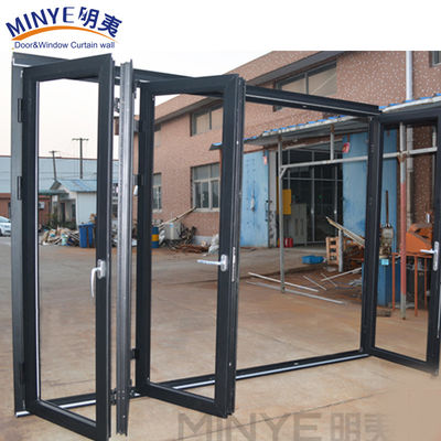 Puerta plegable de interior de vidrio corredera moderna para casas de campo