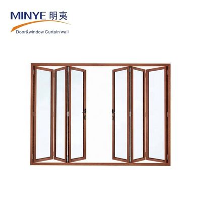 Puertas plegables de aluminio de color personalizado para el aislamiento térmico de entrada moderna e impermeable