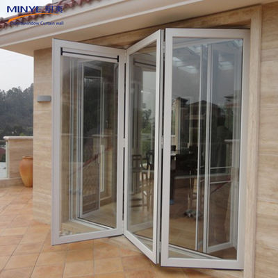 2.5mm espesor del perfil de aluminio chino superior de doble plegado de la puerta / diseño de la pared divisoria