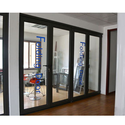 Puerta de acordeón de vidrio exterior plegable con diseño moderno y fácil mantenimiento