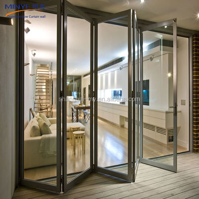Villa de vidrio francés usado Puertas dobles bi con diseño moderno y resistencia al viento 3500 PA