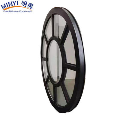 Ventana decorativa circular de aluminio con diseño moderno y acabado recubierto de polvo