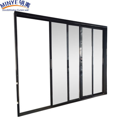 Puerta corredera de vidrio de aluminio terminada en estilo de diseño moderno para puerta de patio de seguridad