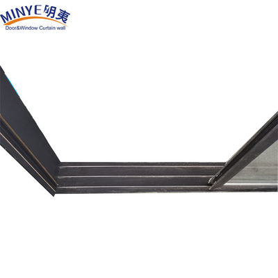 Puerta corredera de vidrio de aluminio terminada en estilo de diseño moderno para puerta de patio de seguridad