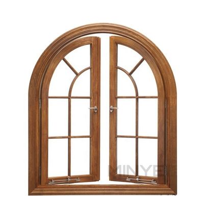 Aislamiento acústico de moldeo de ladrillo Ventanas de doble acristalamiento semicirculares con arco de aluminio