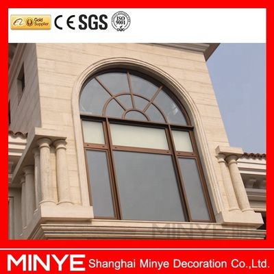 Aislamiento acústico de moldeo de ladrillo Ventanas de doble acristalamiento semicirculares con arco de aluminio