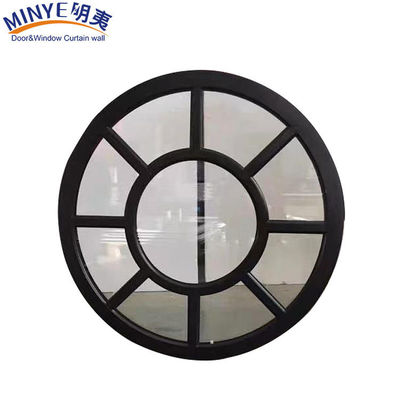 Ventana decorativa circular de aluminio con diseño moderno y acabado recubierto de polvo