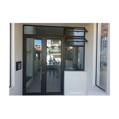 Puerta de vidrio templado de aleación de aluminio sólido en estilo de diseño moderno con apertura de casamento