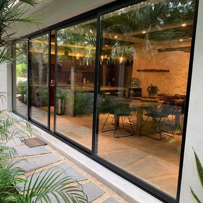 Casa residencial puerta corredera de aleación de aluminio sellador balcón a prueba de tifones