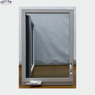 Negro y Blanco Moderno Diseño de Ventana Grill American Casement Ventana con perfil de 1,4 mm