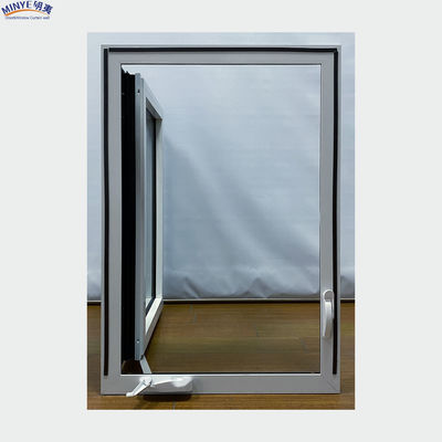 Negro y Blanco Moderno Diseño de Ventana Grill American Casement Ventana con perfil de 1,4 mm