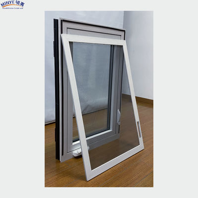 Negro y Blanco Moderno Diseño de Ventana Grill American Casement Ventana con perfil de 1,4 mm