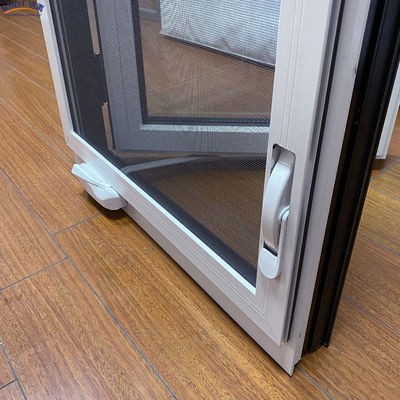 Negro y Blanco Moderno Diseño de Ventana Grill American Casement Ventana con perfil de 1,4 mm