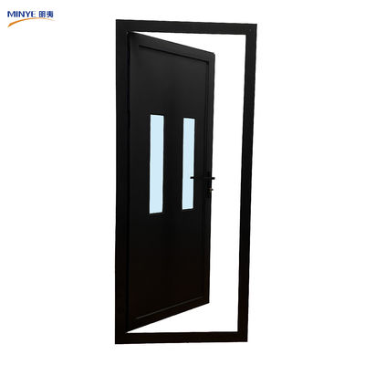 Puerta de revestimiento de apertura lateral Puerta única con placa de aluminio 5mm 9A 5mm de vidrio