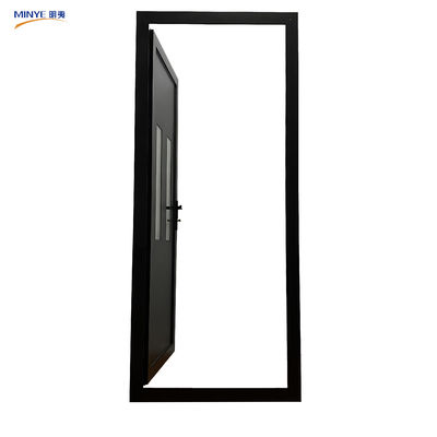 Puerta de revestimiento de apertura lateral Puerta única con placa de aluminio 5mm 9A 5mm de vidrio