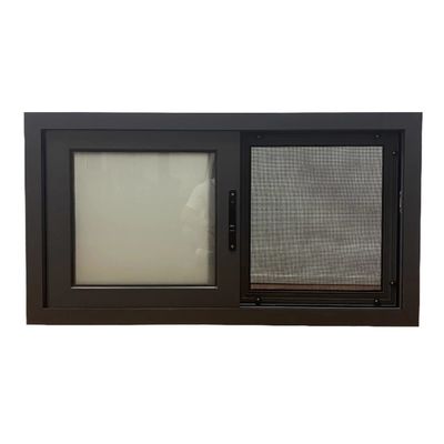 Diseño de marco de ventana corredera de aluminio con doble perfil acristalado