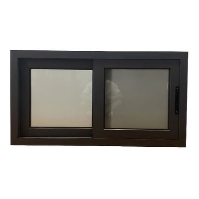 Diseño de marco de ventana corredera de aluminio con doble perfil acristalado