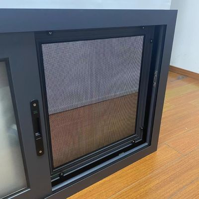 Diseño de marco de ventana corredera de aluminio con doble perfil acristalado