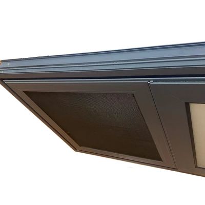 Diseño de marco de ventana corredera de aluminio con doble perfil acristalado