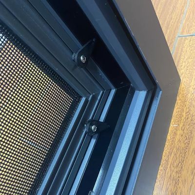 Diseño de marco de ventana corredera de aluminio con doble perfil acristalado