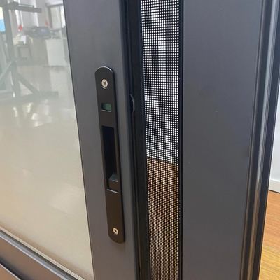 Diseño de marco de ventana corredera de aluminio con doble perfil acristalado