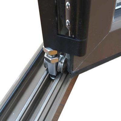 Acordeón de aluminio ventanas plegables verticales con revestimiento de energía y hardware chino superior