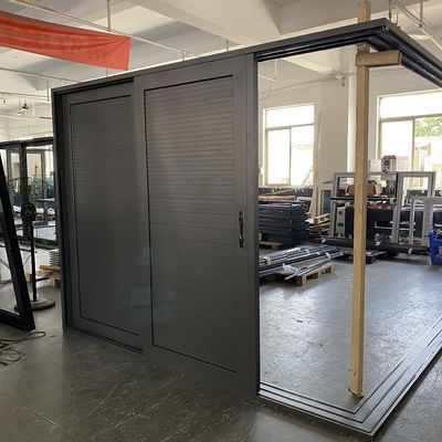 Entrada Sistema de puertas correderas de cojín para puertas de patio de esquina panorámica acabadas en aluminio