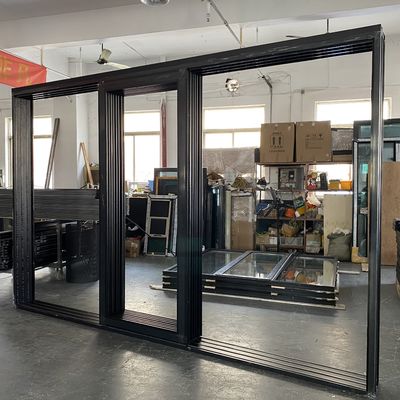 Entrada Sistema de puertas correderas de cojín para puertas de patio de esquina panorámica acabadas en aluminio