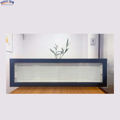 Redes de pantalla de fibra de vidrio a prueba de viento persianas de apertura horizontal incorporadas de aleación de aluminio ventana fija para uso comercial