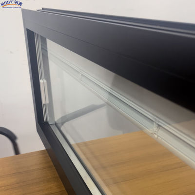 Redes de pantalla de fibra de vidrio a prueba de viento persianas de apertura horizontal incorporadas de aleación de aluminio ventana fija para uso comercial