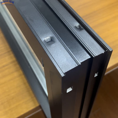 Redes de pantalla de fibra de vidrio a prueba de viento persianas de apertura horizontal incorporadas de aleación de aluminio ventana fija para uso comercial