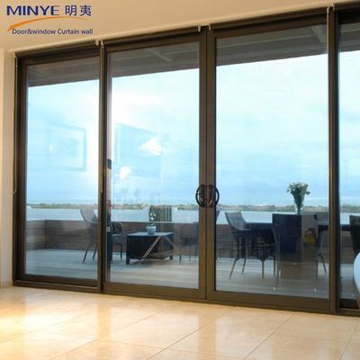 Tamaño personalizado Interior de aluminio con doble acristalamiento Puerta corredera para casas modernas