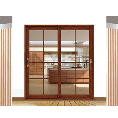 Tamaño personalizado Interior de aluminio con doble acristalamiento Puerta corredera para casas modernas