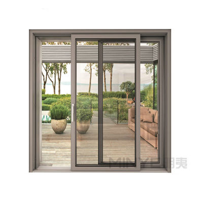 Venta directa de puertas correderas de vidrio con Alemania Hardware Método de apertura de empuje y tira