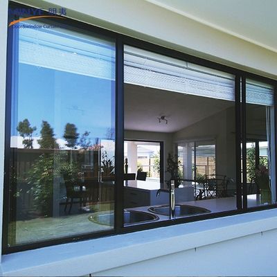 Venta directa de puertas correderas de vidrio con Alemania Hardware Método de apertura de empuje y tira