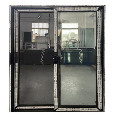 Venta directa de puertas correderas de vidrio con Alemania Hardware Método de apertura de empuje y tira