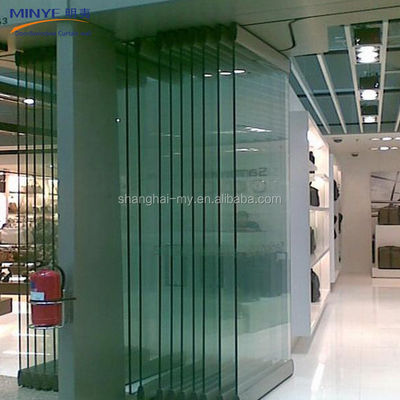Hermosa puerta plegable de aluminio sin marco con aislamiento térmico