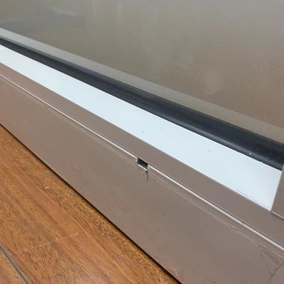 Vidrio doble templado de aluminio ventanas fijas para apertura horizontal con patrón de triple vidrio