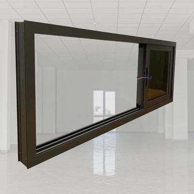 Estilo de diseño chino de aluminio de doble acristalamiento de 3 pistas de ventana corredera de aluminio