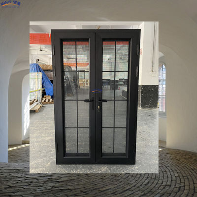 Puerta de aluminio de doble vidrio templado residencial de rompecabezas térmicas con alta resistencia